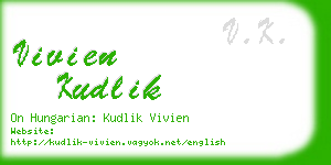 vivien kudlik business card